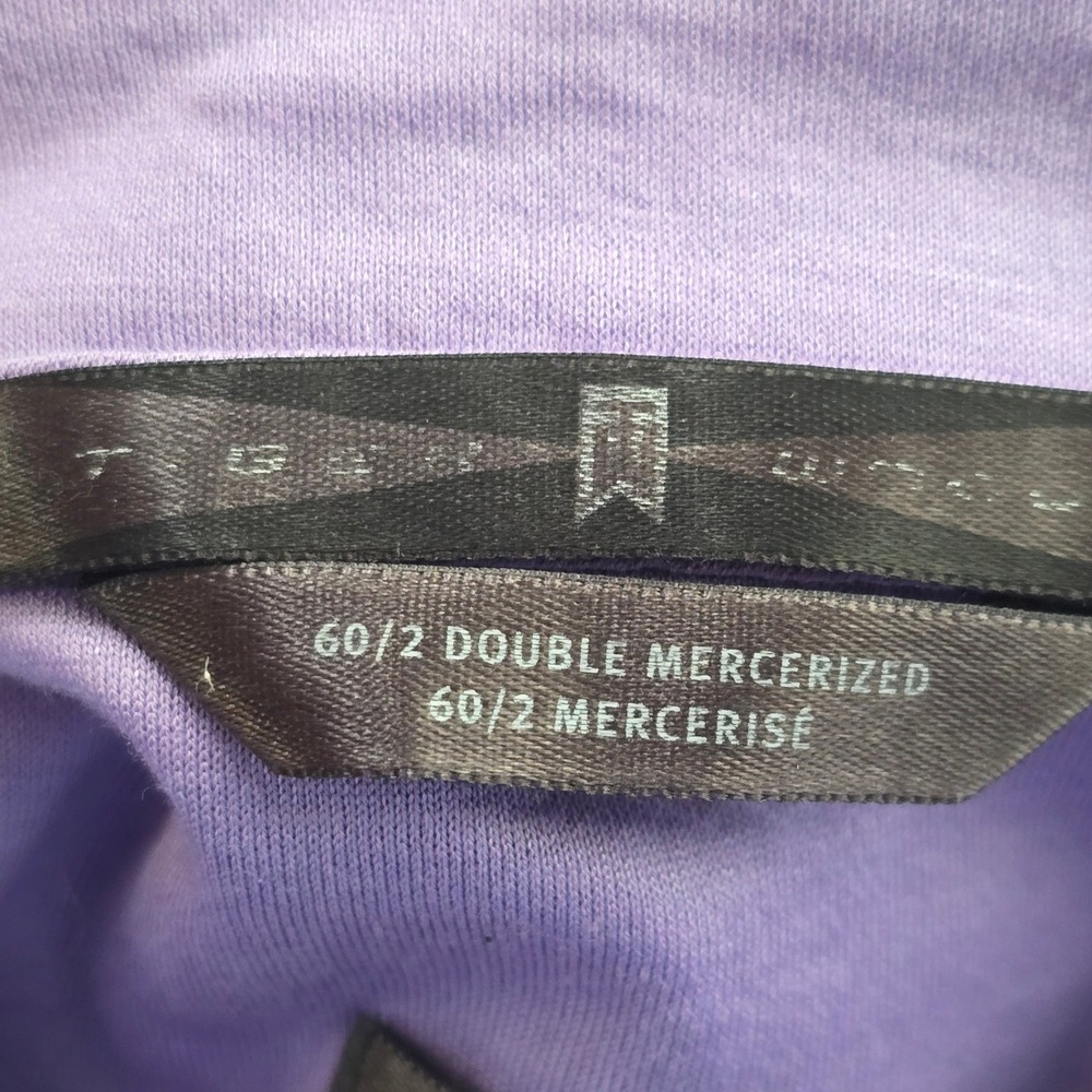 Nike Tiger Woods Collection Purple Striped Mercerized Cotton Golf Polo Mens XL - Picture 4 of 7